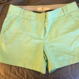 J. Crew Classic Chino shorts size 10, mint green